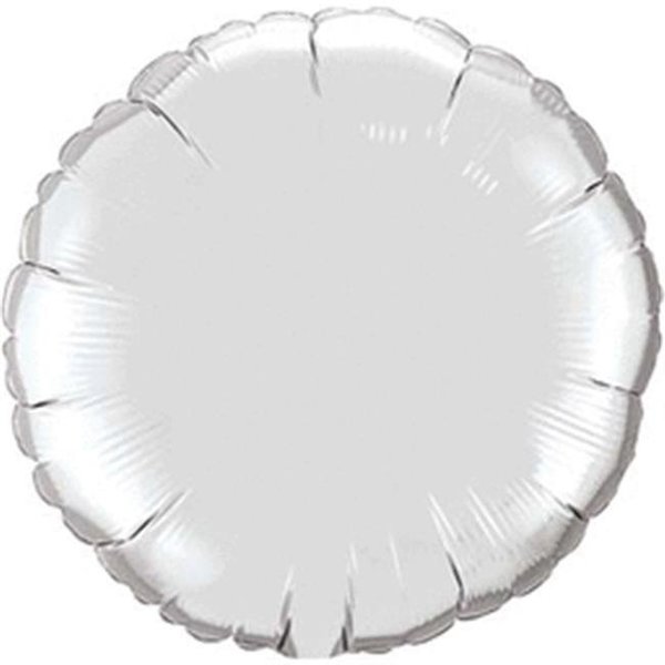 Goldengifts 36 in. Round Silver Foil Balloon GO1596045